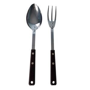 Vintage Ekco Eterna Stainless Meat Fork And Serving Spoon Set MCM